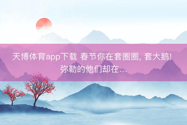 天博体育app下载 春节你在套圈圈, 套大鹅! 弥勒的他们却在…