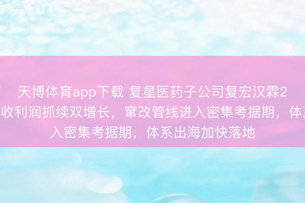 天博体育app下载 复星医药子公司复宏汉霖2025年级迹：营收利润抓续双增长，窜改管线进入密集考据期，体系出海加快落地