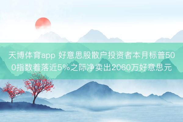天博体育app 好意思股散户投资者本月标普500指数着落近5%之际净卖出2060万好意思元