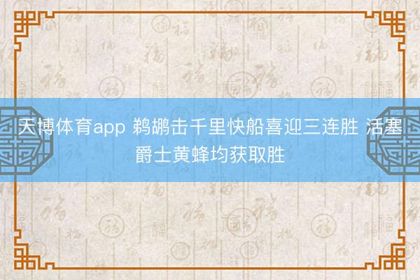 天博体育app 鹈鹕击千里快船喜迎三连胜 活塞爵士黄蜂均获取胜