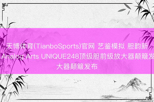 天博体育(TianboSports)官网 艺鉴模拟 胆韵新声 Analog Arts UNIQUE248顶级胆前级放大器颠簸发布