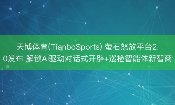 天博体育(TianboSports) 萤石怒放平台2.0发布 解锁AI驱动对话式开辟+巡检智能体新智商
